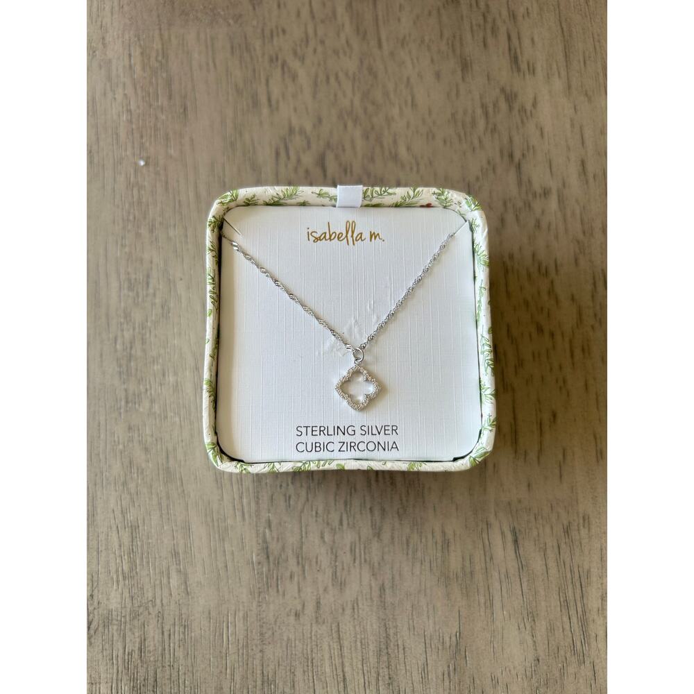 Isabella M. Open Clover Silver Pendant